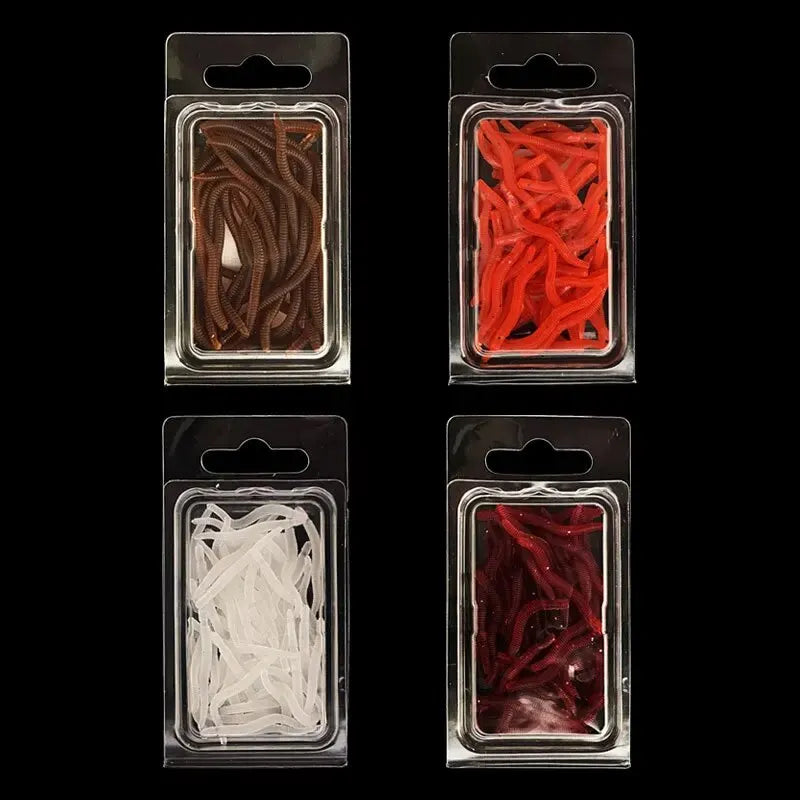 דמוי תולעים אדומות רכות עם ריח דג