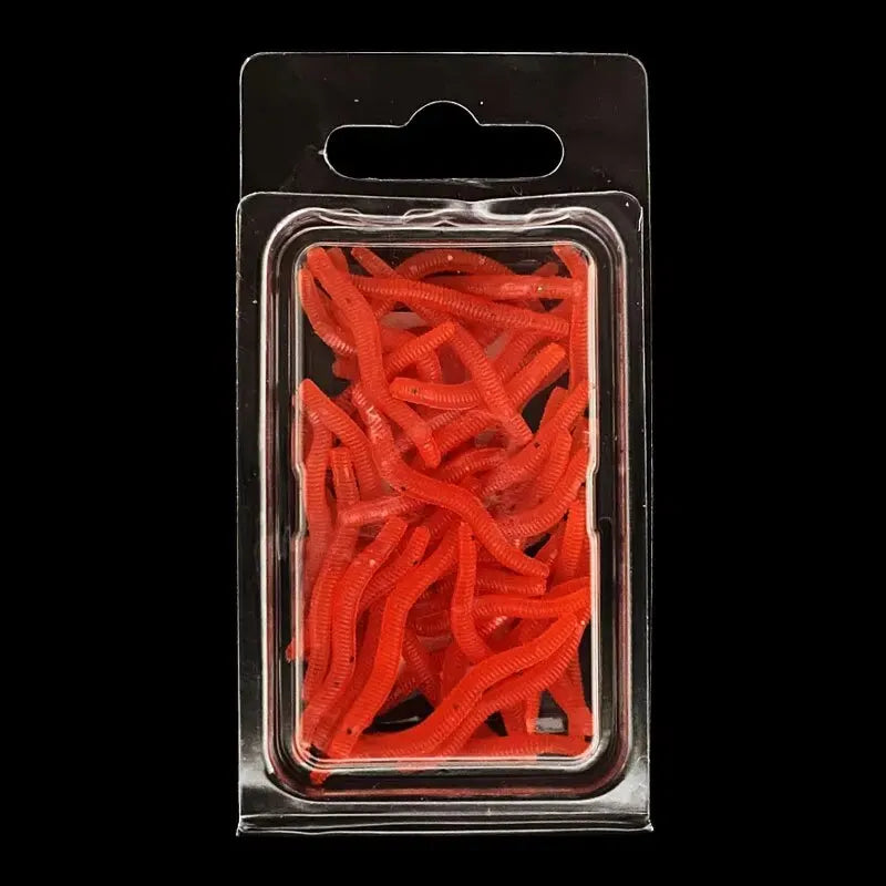 דמוי תולעים אדומות רכות עם ריח דג