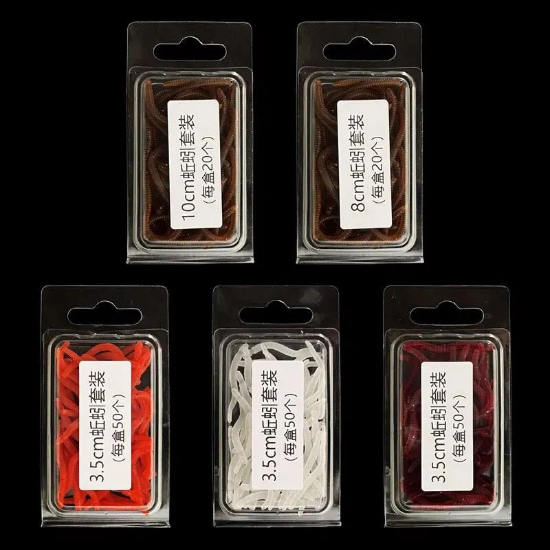 דמוי תולעים אדומות רכות עם ריח דג